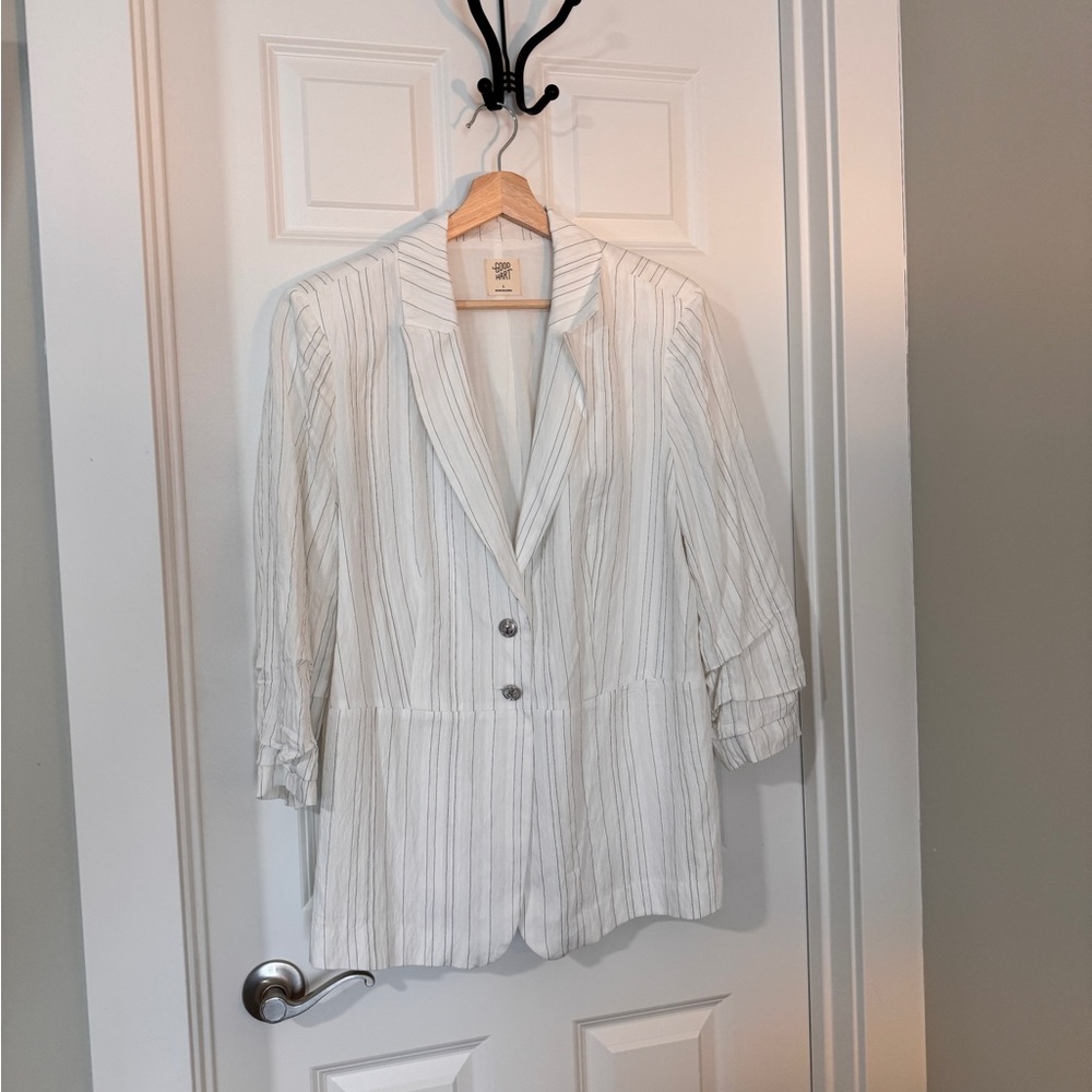 Good Hart Matilda Jane EUC Striped White Blazer